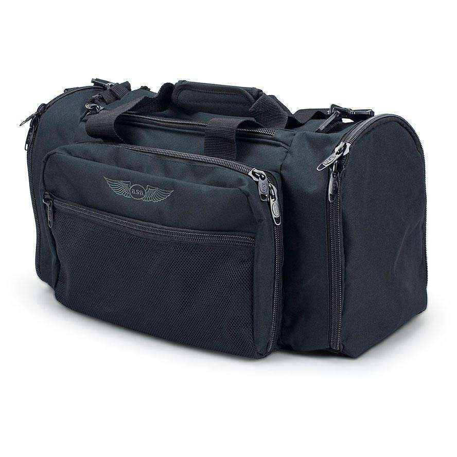 Black ASA AirClassics Flight Bag Pro with padded carrying handles, zippered compartments, and exterior mesh pocket.